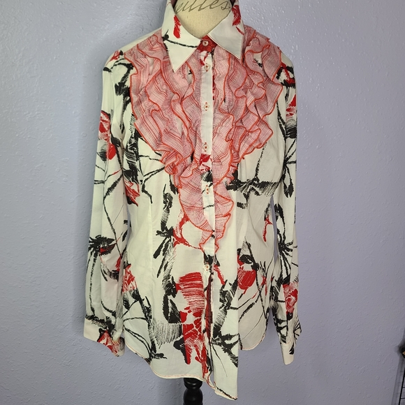 Georg Roth Lots Angeles Duffle Front Button Up Sheet Pleated - Picture 3 of 16